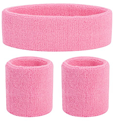 ONUPGO Kinder Schweißbänder Stirnband Armband Set – Athletisches Baumwollschweißband für Sport (1 Stirnband + 2 Armbänder)