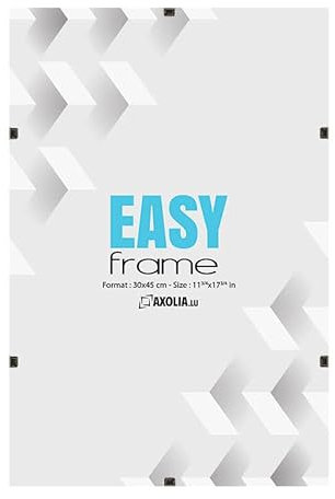 Axolia Cadre Photo 30x45 cm - Sous Verre - Verre minéral - Décoration murale - Easy Frame