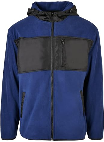 Urban Classics Herren Hooded Micro Fleece Jacket 3XL spaceblue