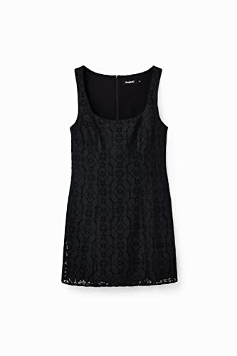 Desigual Damen Vest_newcastle 2000 Dress, Schwarz, S EU