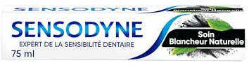 Sensodyne Zahnpasta für natürliche Weiße, Sensibilitätsaktion 24H, Sensibilitätsbehandlung, Zahnpasta mit natürlicher Kohle, 75 ml