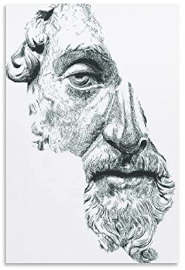 Enartly Leinwand Bilder Marcus Aurelius Poster Dekorative Malerei Leinwand Wandkunst 60x90cm Kein Rahmen