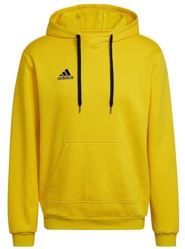 adidas Herren Entrada 22 Sweat Hoodie, Team Yellow/Black, L Tall 3 inch