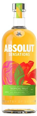 Absolut Vodka Sensations Tropical Fruit, fruchtiger Aperitif mit einem Hauch von Szechuan Pfeffer, Sommer-Getränk mit nur 20% Alkoholgehalt, 1 x 1 L