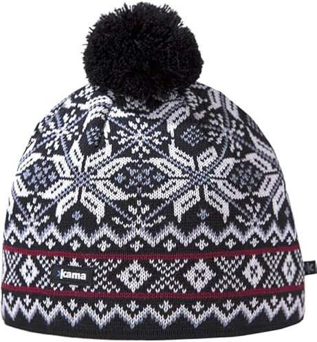 kama Strickmütze Merino AW06, Herren - Schwraz, Einheitsgröße