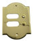 Campanello due pulsanti in ottone lucido pulsantiera porta ingresso artigianato Made in Italy