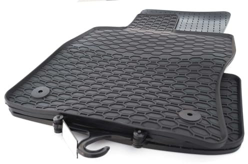 Gummimatten passend für VW Golf 7 8 Set Matten (Geruchsneutral) Gummifußmatten 4-teilig Schwarz Allwetter