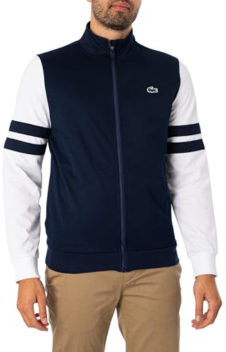 Lacoste pour des Hommes Veste de survêtement zippée à Logo Sport, Bleu, S