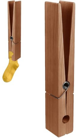 Mollette giganti in Legno | Porta Asciugamani da Bagno | Grandi Clip in Legno salvaspazio e robuste per Soggiorno, Lavanderia e Camera da Letto