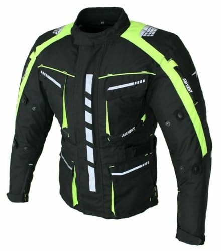 Euro Stars Herren Motorrad Jacke Textiljacke Biker Touring Jacke Motosport Sutzjacke Wassedicht mit Protektoren Racing Quad Jacke Polyester