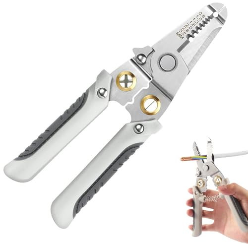 Multifunctional Wire Stripper Crimper Cable Cutter Pliers,Multi-purpose Professional Wire Stripping Tool,Wire Strippers and Crimping Tool for Cutting, Stripping, Shearing