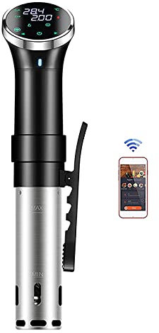 Cuiseur sous Vide, cuiseur de précision de contrôle par Application Wi-FI 1000 W, Circulation d'immersion Ultra-silencieuse avec Protection du Niveau d'eau et écran Tactile LED, po