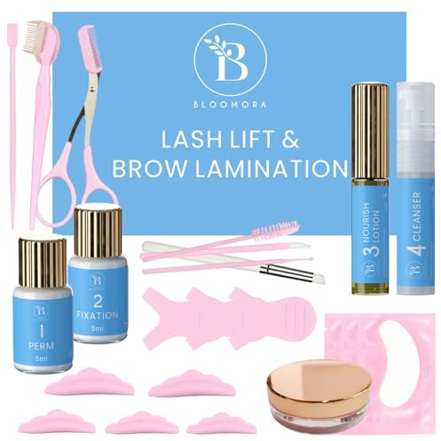 Lifting Pestañas Kit Profesional, Kit de Laminación de Cejas 2 en 1, Kit Laminado de Cejas en Casa, Dura 6-8 Semanas, 15 Usos, DIY Perm Kit de Pestañas y Cejas, Lash Lift Kit, Brow Lamination Kit
