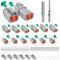 JRready Connecteur Deutsch 4 broches Gris IP68 Étanche DT Connecteur Set 6 Sets Avec kit Terminal Deutsch Wire Gauge 16-20 AWG pour Voiture, Motos, Camions, Bateaux
