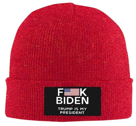 56 Strickmütze Scheiß Auf Biden Beanie Mütze Unisex Wintermütze Klassische Beanie Hut Für Travel Running Fischen