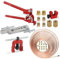 Poweka Kit di Torcitura Tubo del Freno，7,6 m 4.7 mm Tubo di Freno con 16 Raccordi per Tubi del Freno e 4 Viti，Kit Tubi Freno del Freno per Bordatura Semplice e Doppia