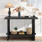 AAZZKANG Console Table for Entryway,Wood Long Sofa Tables with 2 Storage Shelves Modern for Living Room Bedroom Behind Couch Office Black