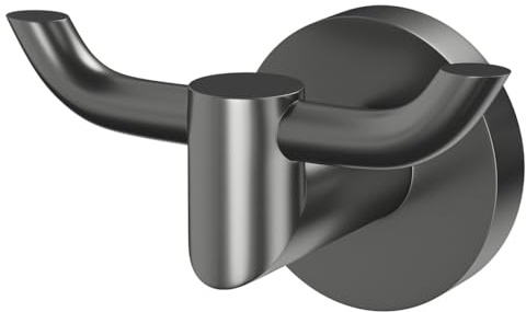 Wholesale Domestic Colore Orbit Gunmetal Grey Wall Mounted Double Robe Hook