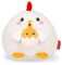 Legami - Super Soft Plush Plüsch, Hen Thema, Mini Größe, mit personalisierbarer ID Karte, Steht alleine, 14x15x12 cm, White