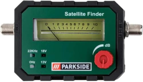 Parkside Finder Satellite | Misuratore di segnale satellitare con cavo di collegamento audio e F per regolare la ciotola satellitare digitale | Finder satellitare digitale