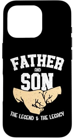 The Legend and The Legacy Fist Bump Matching Father and Son Case for iPhone 16 Pro
