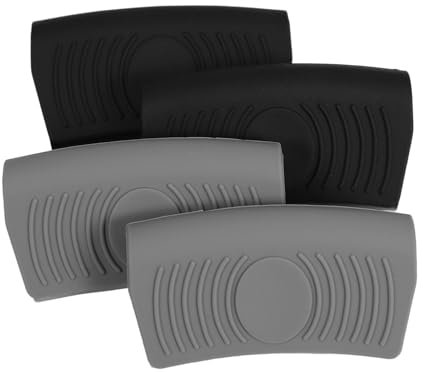 Mipcase 4pcs Silicone Pot Handle Gloves Pasta Pot Grips Heating Handle Cover Wok Handle Cover Cook Bowl Handle Cover Pan Heat Grip Silicone Insulated Handle Hot Pan Grippers Silica Gel