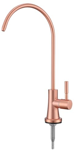 GULICA Rubinetto per acqua potabile, in acciaio inox, senza spazio d'aria, per osmosi inversa, rame rosso