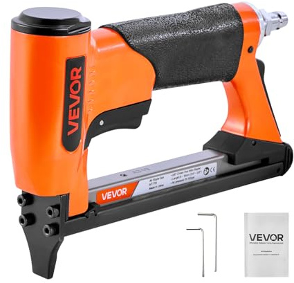 VEVOR Pneumatic Staple Gun, 22 Gauge Air Upholstery Stapler for 71 Series Fine Wire Staples 3/8 Crown 1/4-5/8 Length, Max 180PCS Loading Air Staple Gun for Upholstering, Woodworking, DIY Projects
