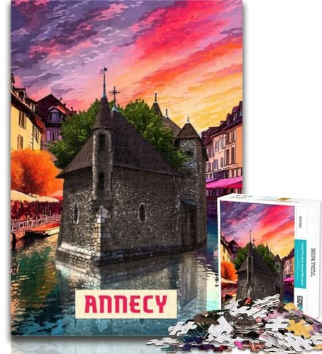 Teenager-Puzzle Annecy, 1000-teiliges Puzzle für Erwachsene und Jugendliche, Lernspielzeug, ganze Familie, 26x38cm