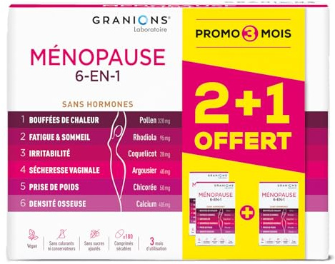 Granions - Menopause - Bouffées De Chaleur - 180 Comprimés