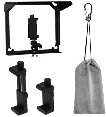 Gucagle Phone Fence Mount Heavy Duty Adjustable Alloy Steel Camera Fence Mount with Sunshade for Baseball Football Rugby Matches 2 to 5KG Load Bearing Detachable