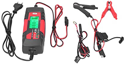Chargeur de Batterie et mainteneur Automatique – Écran LCD 6 V et 12 V Modèle SM3 WP 5EU – Prise UE Entrée 220 à 240 V avec Sortie maximale 4,5 A et Indice IP65 pour Applications