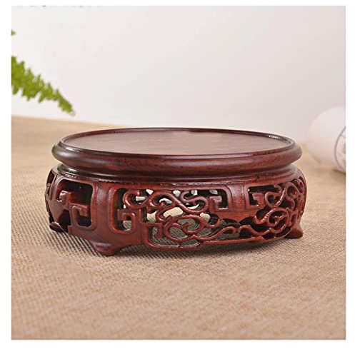 SFANIIX Support sur Pied Lampe de Table théière en Bois Ronde rétro Stable la décoration Maison(B)