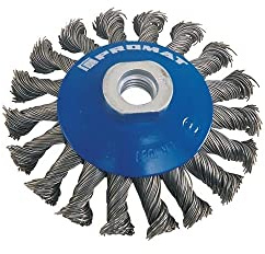 Promat Kegelbürste D.100mm Drahtstärke 0,35mm VA 13mm 12500min-¹