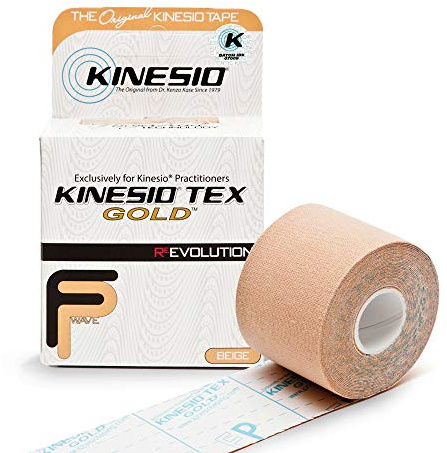 Kinesio Taping - Elastic Therapeutic Athletic Tape Tex Gold FP - Beige - 1in x 5m Roll