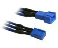 BitFenix 90cm 3-Pin Extension Cable - Sleeved Blue/Blue