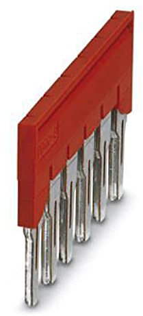 PHOENIX CONTACT FBS 6-8 Steckbrücke, 8.2mm Rastermaß, 47.5mm Breite, 6 Polzahl, Rot, 10 Stück