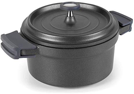 LACOR - 25917 - Cacerola Con Tapa Aluminio Fundido 16cm - Negro