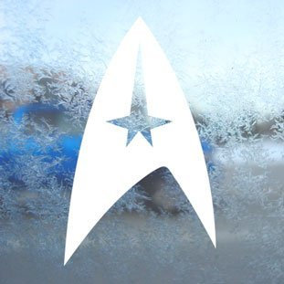 Aufkleber / Autoaufkleber / Sticker / Decal STAR TREK COMMAND Logo White Decal Laptop Window White Sticker