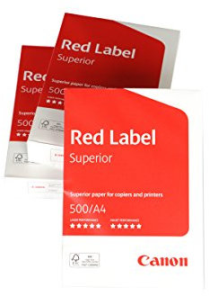 Canon Deutschland Red Label Superior Druck- und Kopierpapier, 3x 500 Blatt FSC zertifiziert, A4, 80 g/m², alle Drucker hochweiß CIE 168 (optimierte Schutzverpackung)