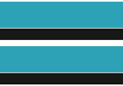 wandmotiv24 Bordüre Streifen Aqua 260cm Breite - Vlies Borte Tapetenbordüre Bordüren Borde Wandborde türkis Vintage Modern M0035