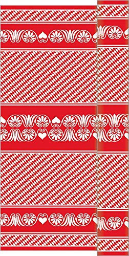 Sovie HORECA Tischdeckenrolle | Bavaria | 120cm x 25m | Linclass® Airlaid | Wiesn Festzelt Bayrisch Rauten | 1 Stück | (Rot)