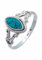 mantraroma Damen Ring 925 Silber Türkis Edelstein türkis ausgefallen verspielt