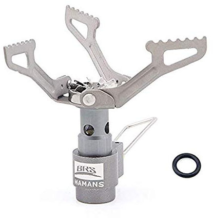 Hamans BRS BRS-3000T - Hornillo de Camping Ultraligero de Titanio (25 g) con 1 Junta tórica Adicional