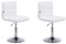 CLP 2er Set Lounger Palma V2 Mit Kunstlederbezug I 2 x Höhenverstellbarer Polsterstuhl Mit Rückenlehne, Farbe:weiß