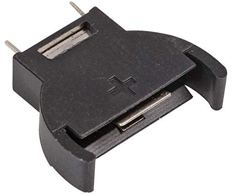 MULTICOMP PRO PCB Mount CR2032 Battery Holder – Vertical, Black – MP000363