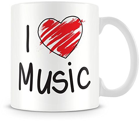 I Love Music Personalised Mug - Add Photo - Customised Cup Gift