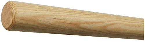 TIBU Kiefer Holz Handlauf Geländer 30-500cm Wandhandlauf Wand Treppe, Länge 4000 mm / 400 cm / 4,0 m und Endstück Radius gefräst