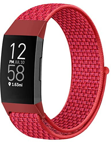 Runostrich Nylon Armband Kompatibel mit Fitbit Charge 4/Charge 3/SE, weiches Ersatzarmband atmungsaktives Sportarmband mit Uhrenarmbänder für Damen Herren