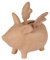 Décopatch AC842C - Spardose aus Pappmaché, fligendes Schwein 15,5x14, 1 Stück